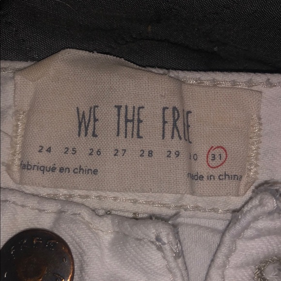 Free People white denim shorts! - Picture 2 of 4